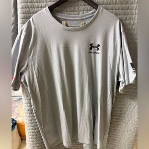 Under Armour Men's Grey Freedom Short Sleeve Tee